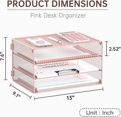 DALTACK 3 Tier Letter Tray Paper Organizer - Image 7