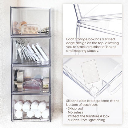 Sea Team 2-Pack Clear Makeup Organizer - Image 4