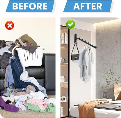 Mooche Swing Clothes Hanger Rack, Garment Racks Folding Clothes Bar Wall Mounted - Image 9