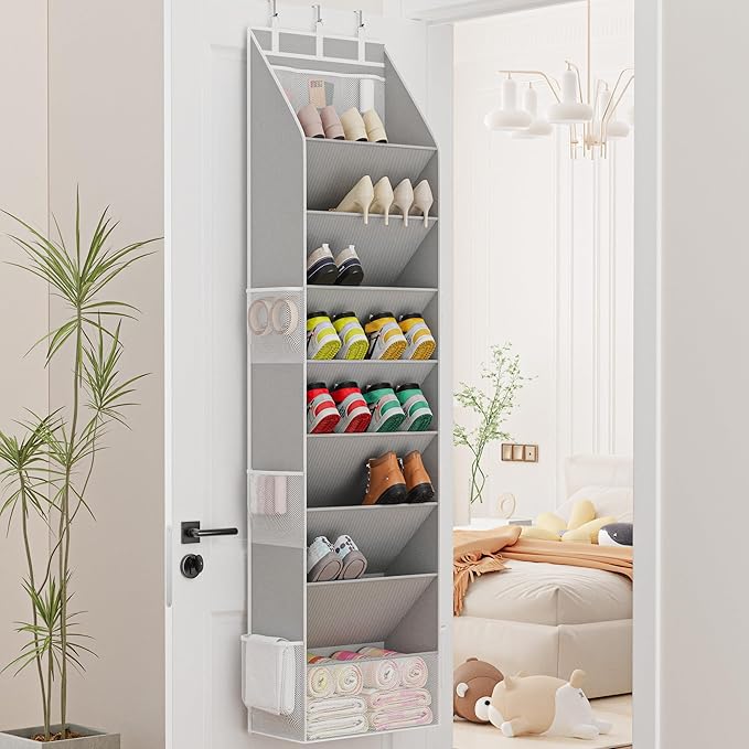 Criusia Shoe Organizer, Over the Door Shoe Organizer, Hanging Closet Shoe - Image 8
