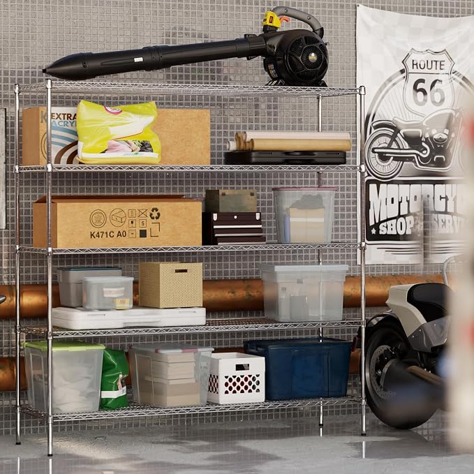 21" Deep x 72" Wide x 74" Height Wire Shelving Kit | 5-Tier | NSF Commercial - Image 5