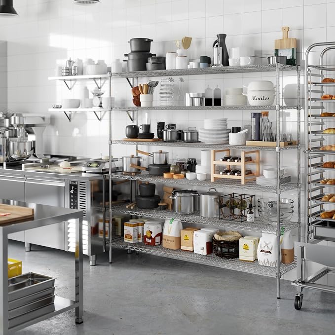 18" Deep x 72" Wide x 74" Height Wire Shelving Kit | 6-Tier | NSF Commercial - Image 5