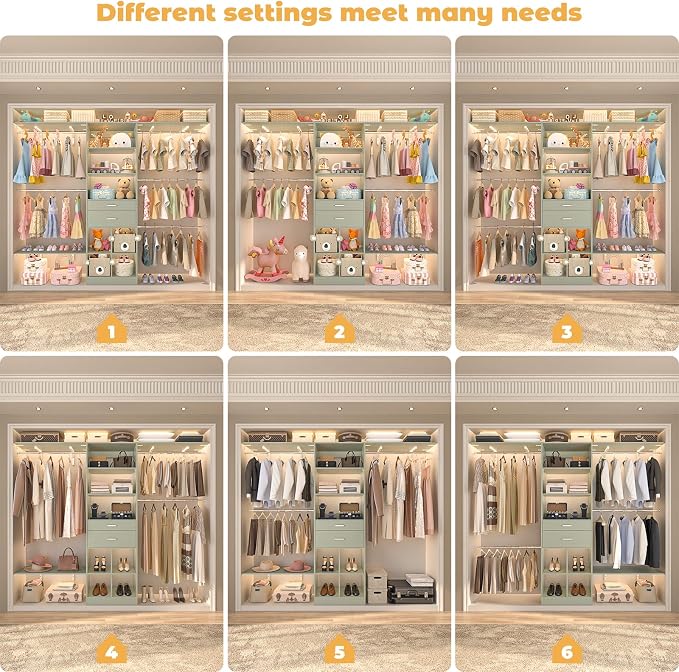 Closet System - 4.75-8FT Closet Organizer System - Image 5