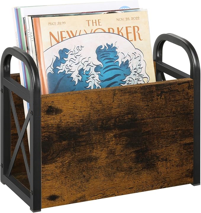 YINMIT Magazine Holder, Magazine Rack Floor, Magazine Storage Basket, Folder by YINMIT