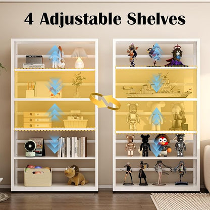 5 Tier Bookcase, Industrial Bookshelf, Home Office Bookcase Shelf Storage - Image 5