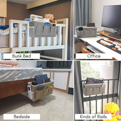 2pcs Bedside Caddy Storage Organizer, Hanging Bag Holder - Image 2