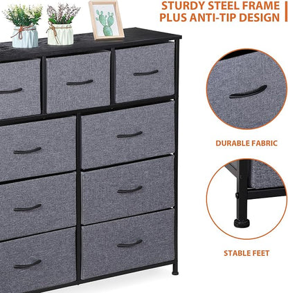 ZENY 9 Drawers Dresser, Fabric Storage Tower, Organizer Unit - Image 4