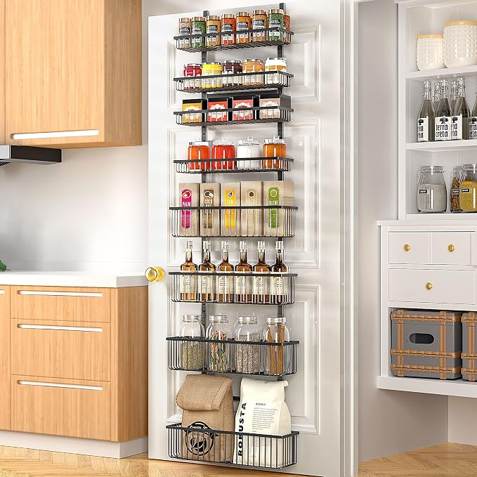 Moforoco Over The Door Pantry Organizer, Pantry Door Organizer Shelves - Image 7