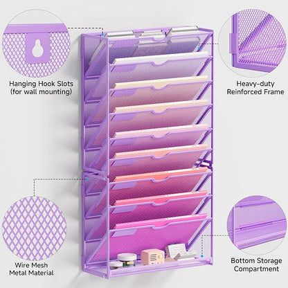 Lavatino Hanging Wall File Folders Organizer - Image 3
