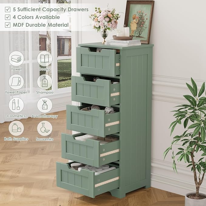 FOTOSOK Bathroom Cabinet, Bathroom Storage Cabinet - Image 7