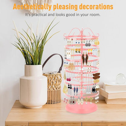 17Dec 6 Tier Rotating Jewelry Organizer Stand, 230 Holes Earring Holder - Image 5
