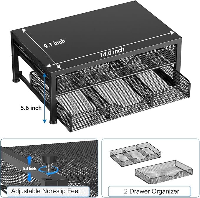 OPNICE Computer Monitor Stand Riser, Desk Organizer - Image 5