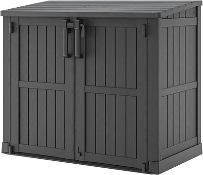 36 Cu Ft Resin Outdoor Storage Shed, Weatherproof Horizontal Outdoor Storage by WTFGO