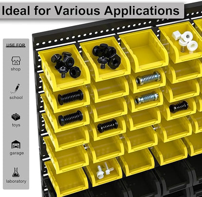 Wall Mounted Storage Bins, Nut and Bolt Organizer, Plastic Bolt Bin, Screw - Image 4