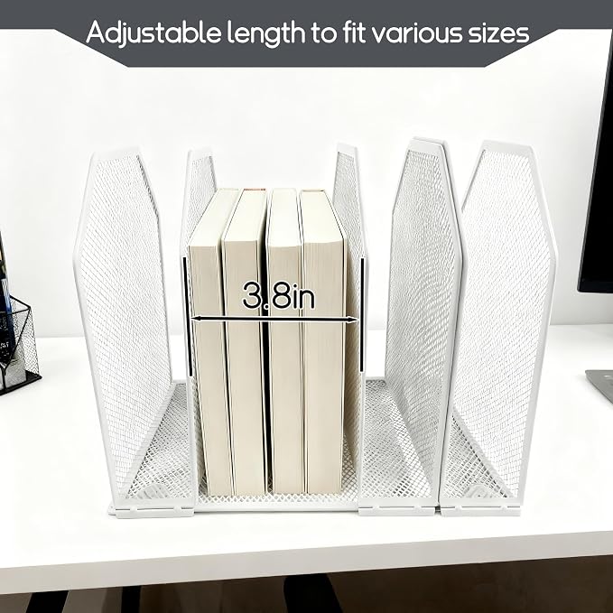 Adjustable Desk File Organizer, Detachable Office Folder Organizer, Compact - Image 3