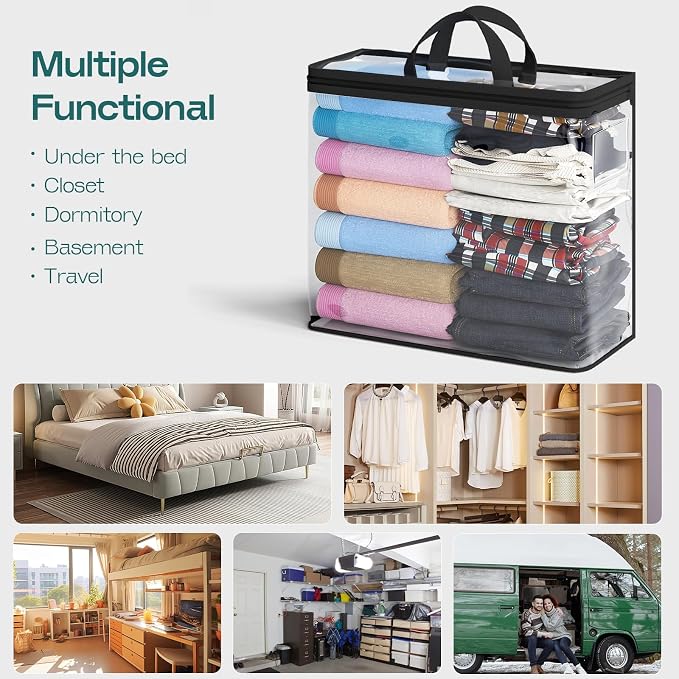 5PACK Clear Zippered Storage Bags - Image 9