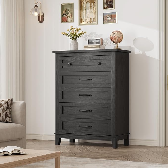 GarveeHome 5 Dresser for Bedroom, 41.3 in Tall Vertical Drawer Dresser - Image 4