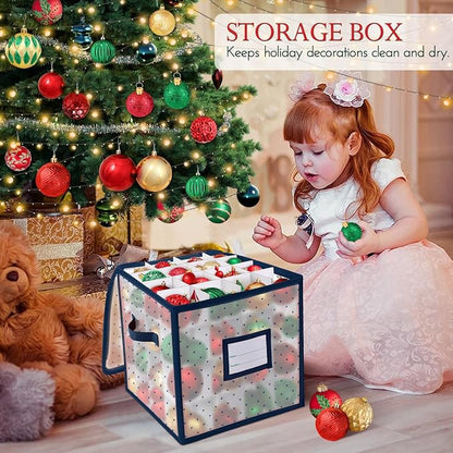 BINSUNS Christmas Ornament Storage Box, Christmas Storage Containers Organizer - Image 4