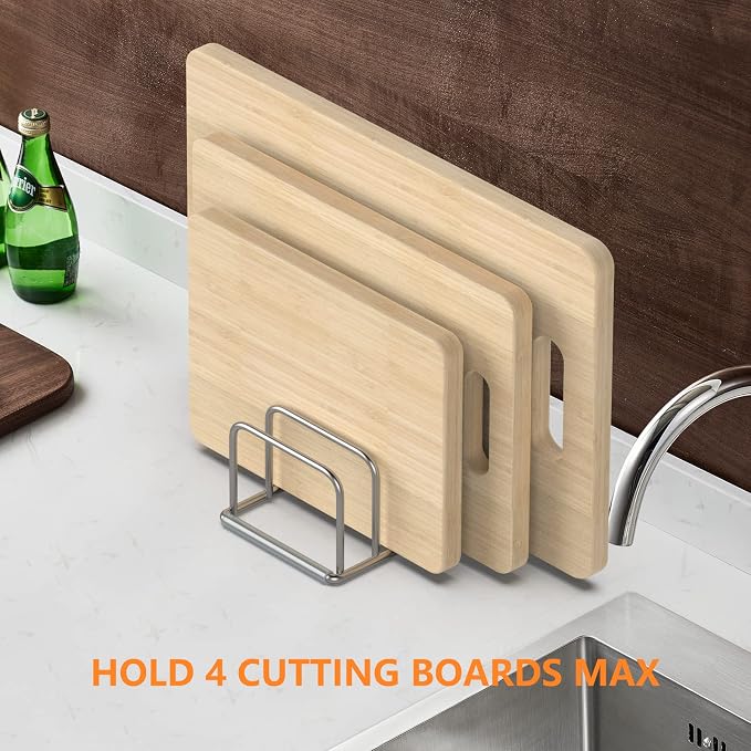 Cutting Board Holder, 2PSC Cutting Board Organizer Rack, 304 Stainless Steel - Image 5