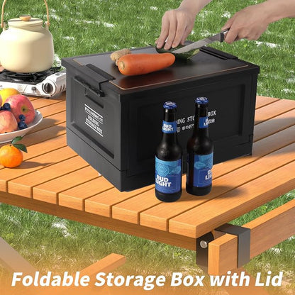 Collapsible Storage Bins with Lids, Portable Foldable Box with 2 Side Doors - Image 6