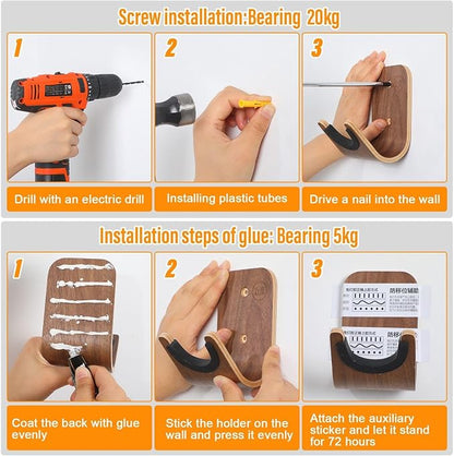 Guitar Wall Mount Holder Guitar Hanger - Image 3