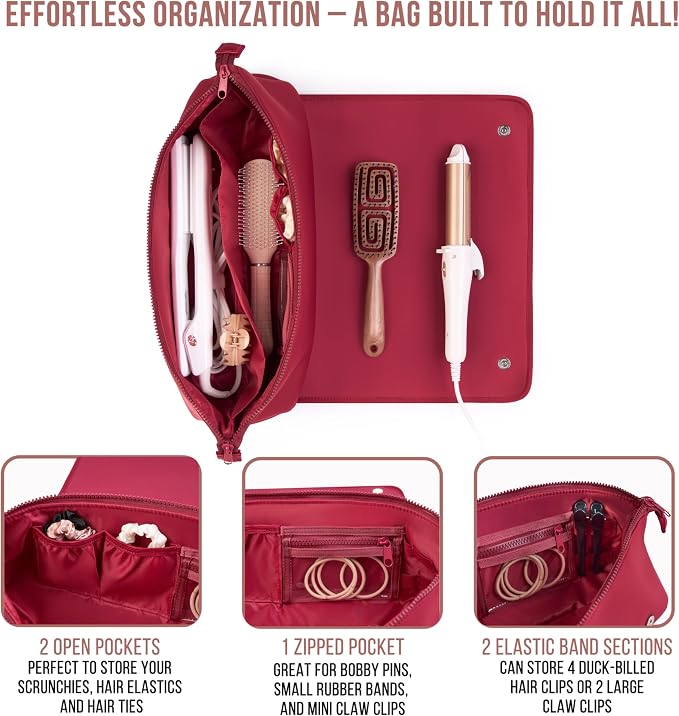 BAREFOOT CARIBOU Hair Tools Travel Bag and Heat Resistant Mat - Image 7