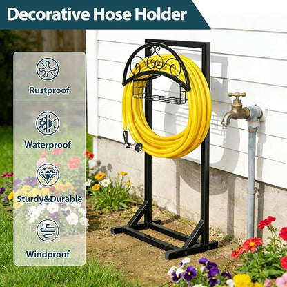 Garden Hose Holder Stand, BOLITE Metal Hanger - Image 6