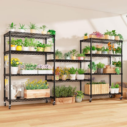 PrimeZone 74''H Wire Shelving 1250lbs 5 Tier Storage Shelves - Image 9