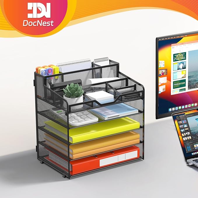 Docnest 5 Tier Mesh Desk Organizer - Image 7
