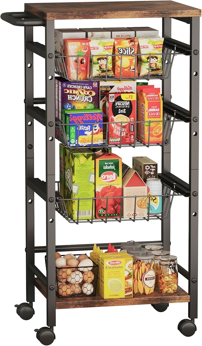 5-Tier Snack Organizer Cart by Homeiju