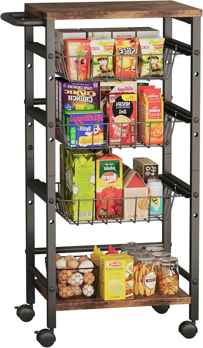 5-Tier Snack Organizer Cart by Homeiju