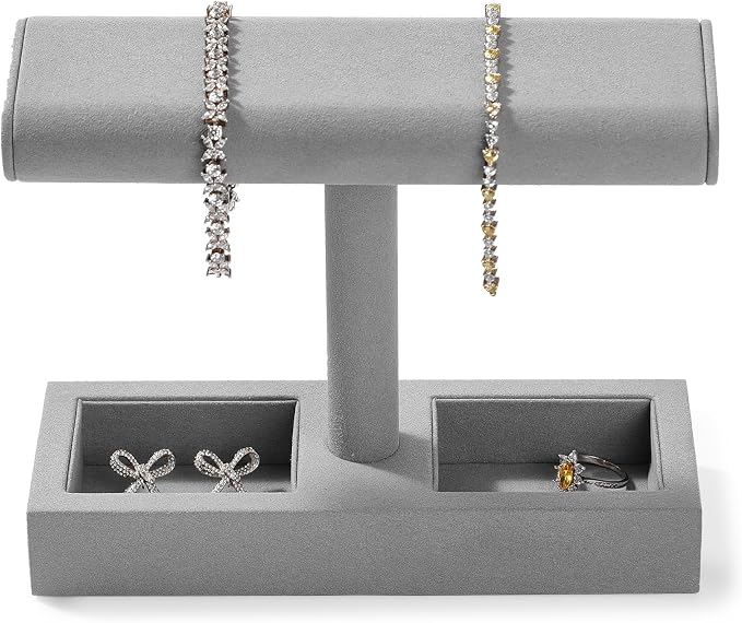 Oirlv Microfiber T-Bar Watch Display Stand Jewelry Display Props Jewelry - Image 6