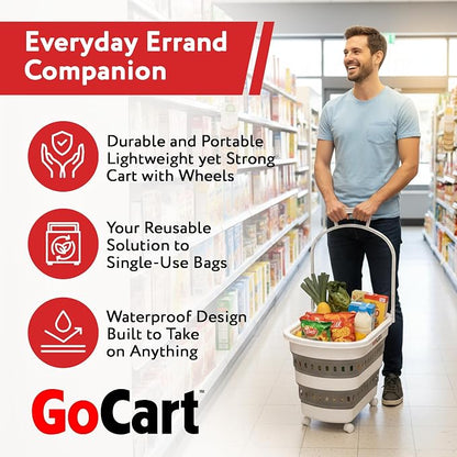 dbest Products Folding Gocart Laundry Basket - Image 4
