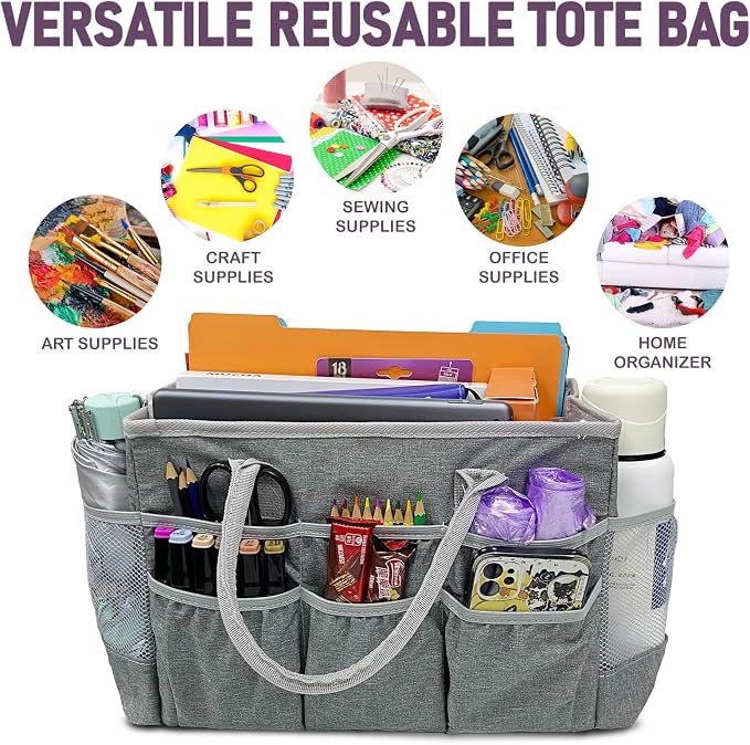 Cupohus Water-Resistant Art Organizer Tote Bag - Image 7