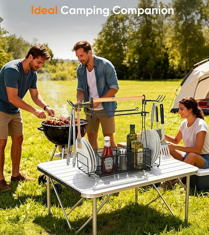 Grill Caddy Barbecue Tool Sets for Outdoor Grill, Picnic BBQ Caddy Picnic - Image 7
