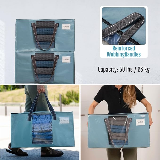 VENO 4 Pack Moving Bags, Comforter and Blanket Storage Bags - Image 5