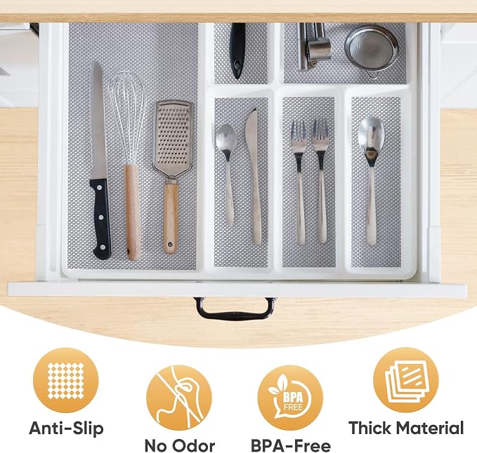 BALEINE Cabinet Liner, 12 in x 10 Ft Drawer and Shelf Liner - Image 2
