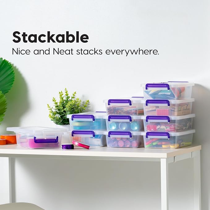 IRIS USA 3 Qt. Plastic Craft Storage Container Bins - Image 2