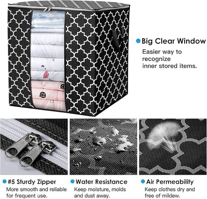 WISELIFE Storage Bags 2 Pack/100L Large Blanket Clothes Organization and - Image 5