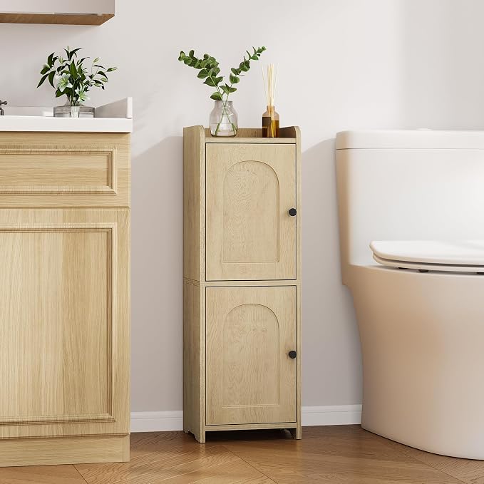 Hzuaneri Bathroom Storage Cabinet, Small Corner Floor Cabinet - Image 3