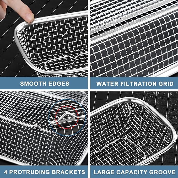 Utensil Drying Rack, 2 Pack Utensils Holder Dishwasher Silverware Basket | - Image 4