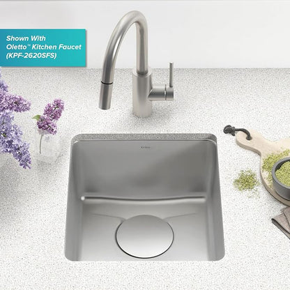 KRAUS Dex 17-Inch Undermount Single Bowl TRU16 Gauge Stainless Steel Kitchen - Image 2