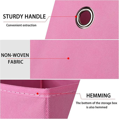 Foldable Storage Cubes Bins, 11 Inch Cloth Storage Cube Fabric Storage Box - Image 7