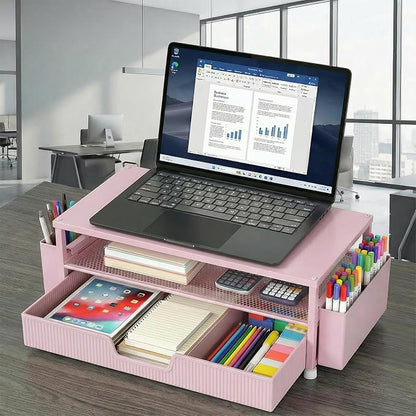 ECOLOVI Desk Organizer and Accessories, 2-Tier Computer Monitor Stand Rise - Image 6