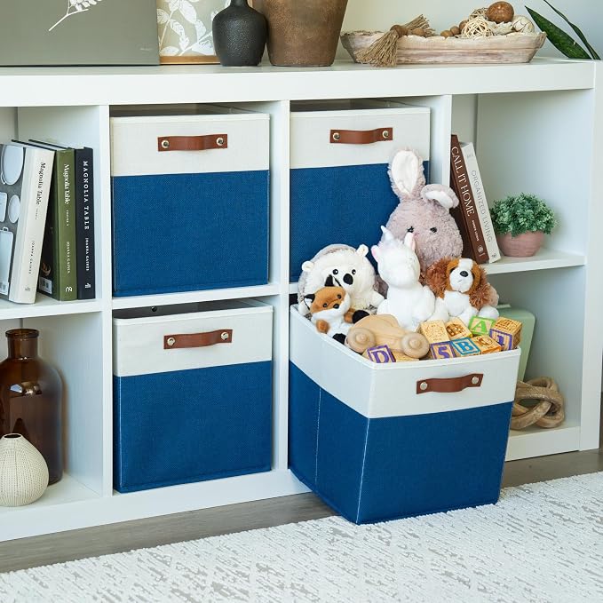 OrganiHaus 12" x 12" x 12" Fabric Cube Storage Bins - Image 3