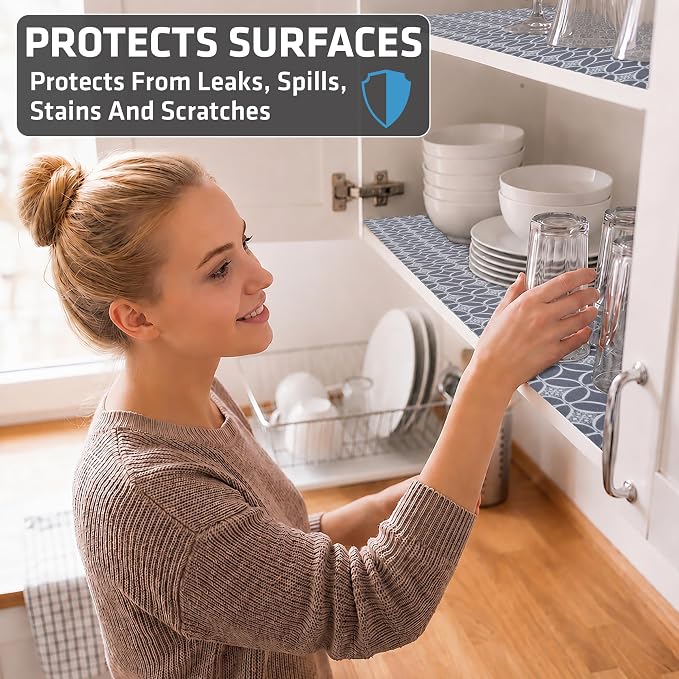 Drymate Premium Luxury Shelf & Drawer Liner, Thick Cushioned Fabric, - Image 2