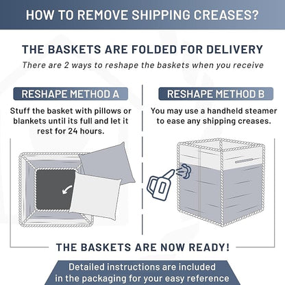 NaturalCozy 13 Inch Cube Storage Bins Cotton Rope Woven Baskets - Image 6