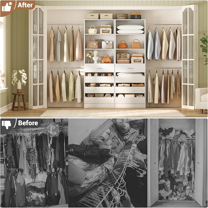 Aheaplus Closet System, 6-15Ft Closet Organizer - Image 6