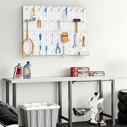 EVERHANGER Metal Pegboard Panels, Heavy Duty Pegboard Wall Organizer, Garage - Image 6