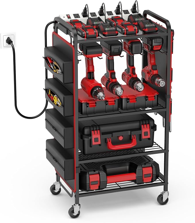 JUNNUJ Large Power Tool Organizer Cart by JUNNUJHome